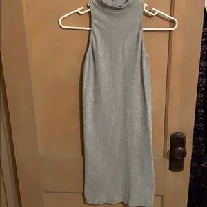 Bebe Silver Tank Top Dress